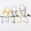 10pcs/lot Ribbon Leather Cord End Fastener Clasps With Chains Lobster Clasp Connectors For Bracelet DIY Jewelry Making Wholesale