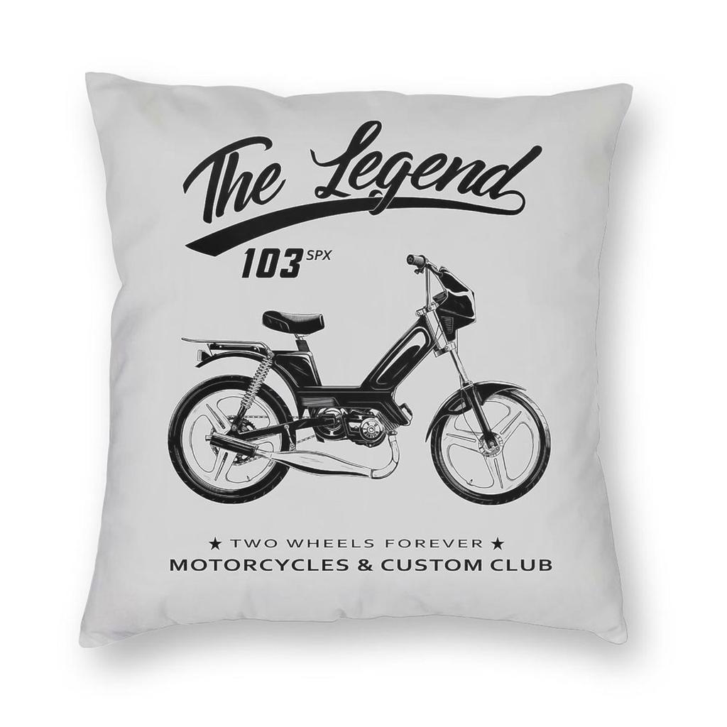 Moped SPX Quadratisches Kissenbezug Polyester Leinen Samt Bedruckt Reißverschluss Dekorative Sofa Kissenhülle