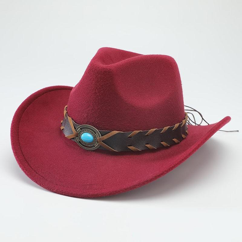 Autumn and winter European, American and western cowboy hats fashion woolen jazz hats men's and women's British fedora hats