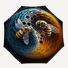 Bee Yin-Yang- Automatic umbrella,Suitable for Men and Women, Outdoor Accessories, Suitable for Birthdays 1015b
