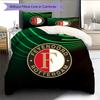 Feyenoord Pattern Bedding Quilt Set  Home Decoration  Gift (1 * Duvet Cover + 2 * Pillowcase  Without Core).xwn