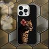Luxury fashion leopard print Phone Case For iPhone 16,15,14,13,12,11,Mini,Pro,E,MAX White Candy Matte Shockproof Cover