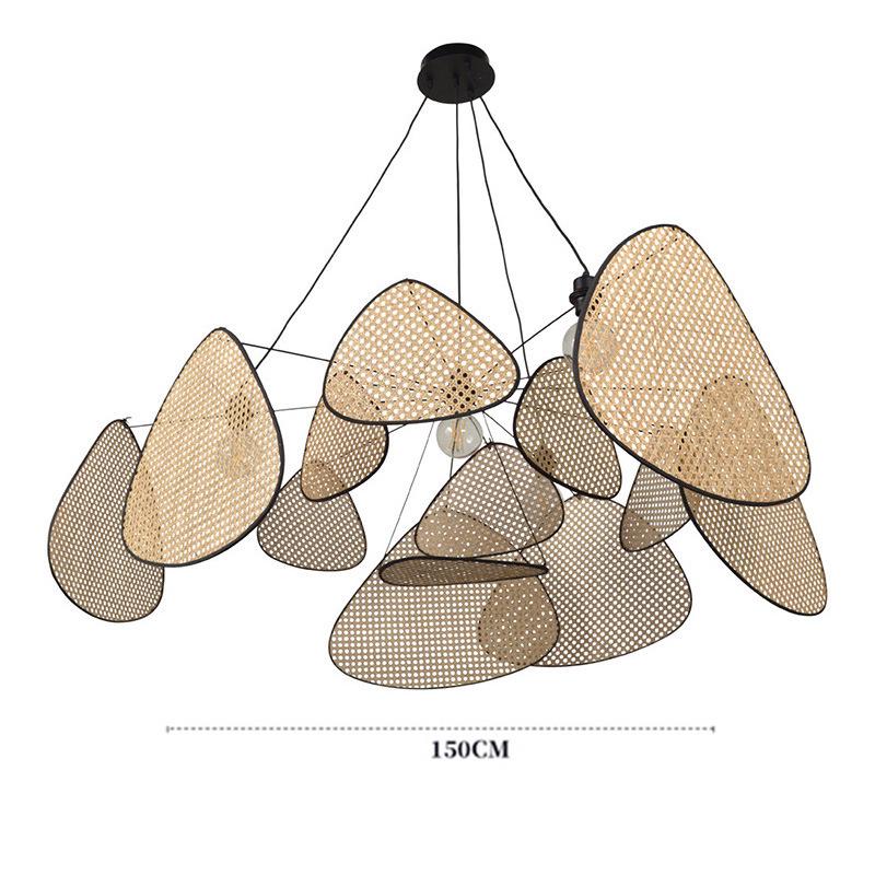 Pre-owned Wabi-sabi Rattan Pendant Lamp for Zen Tea Rooms & Creative Spaces