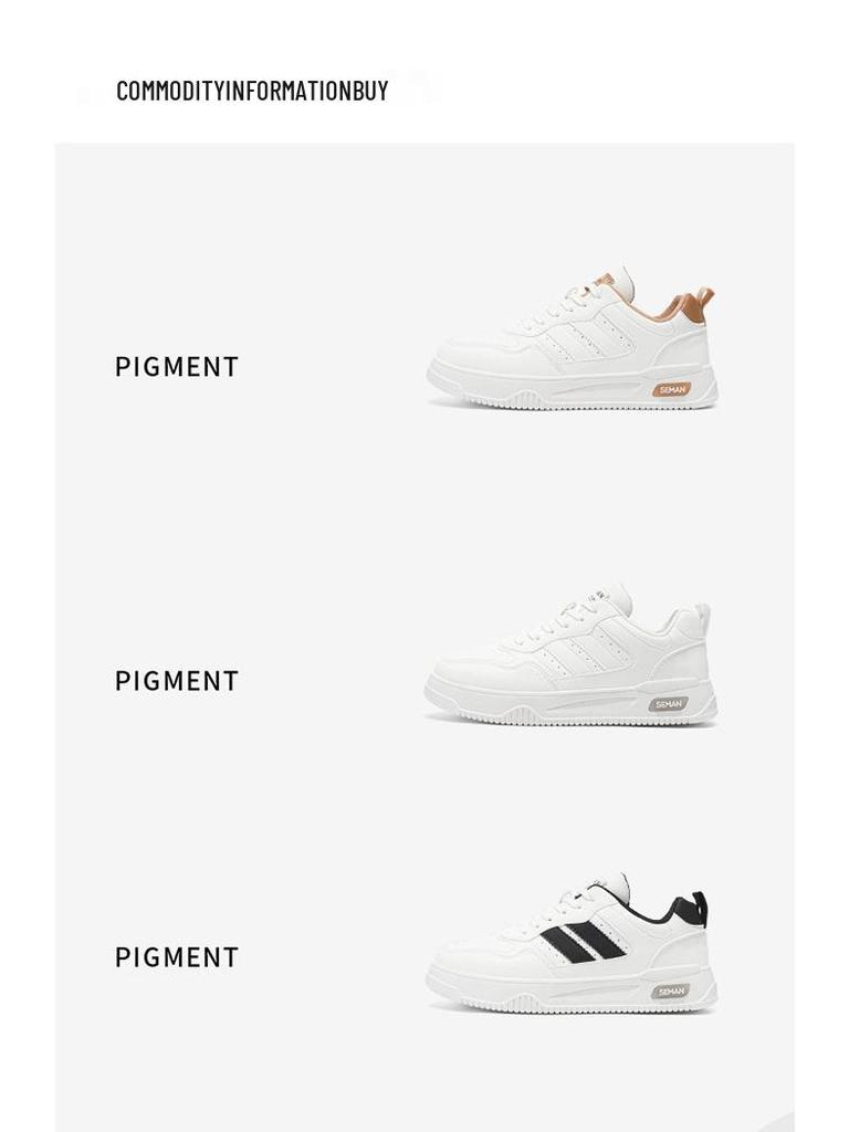 Men's Versatile White Summer Sneakers: Breathable Casual Thick-Soled Sports Shoes