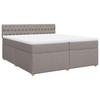 VidaXL Sommier à lattes de lit avec matelas Taupe 200x200 cm Tissu 3289098
