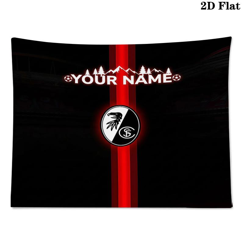 Custom Name SC Freiburg Printed Tapestry – Wall Hanging for Bedrooms, Dorms, and Home Decor