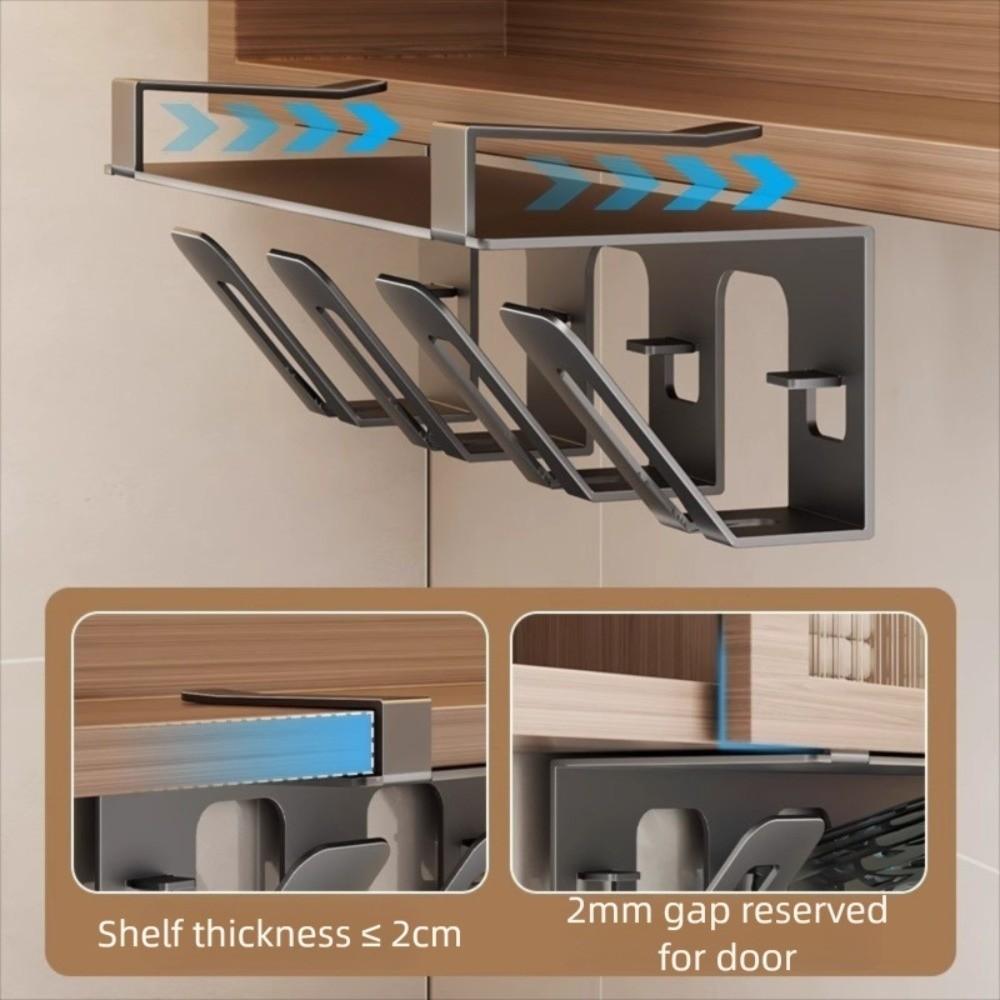 Non-Perforated Drain Mouthwash Cup Rack Wall-Mounted Washstand Rack Wall Installation