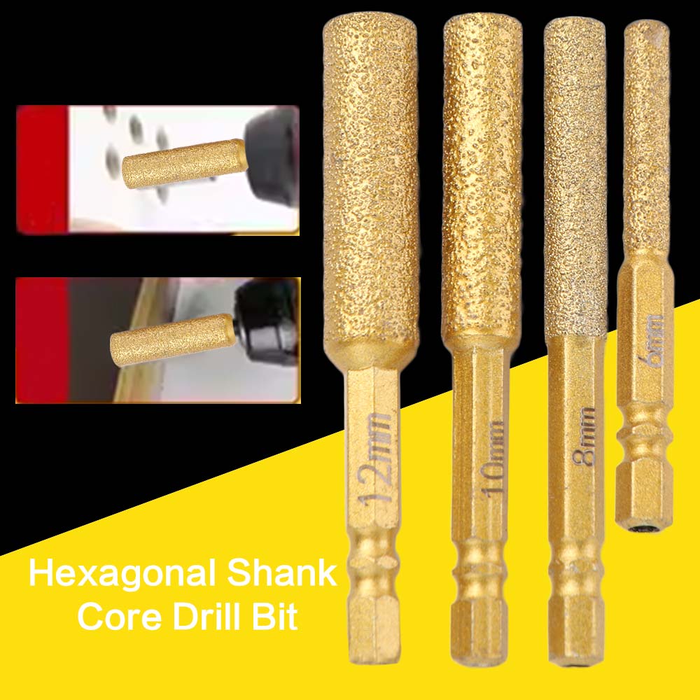 Effective Drilling Hexagonal Shank Core Drill Bit Tile Marble Drill Bit  Dry Drilling Application