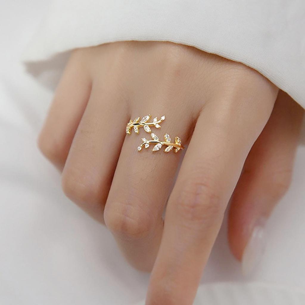 Ladies Fashion Temperament Open Zircon Ring Holiday Commemorative Gift