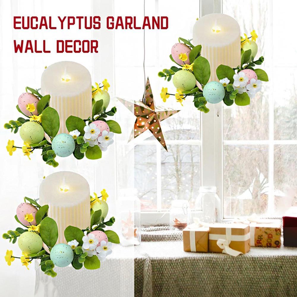 Oster-Hängegirlande Frühlings-Hängeblumen-Ranke Ostereier-GirlandeGirlande Rustikaler Frühling Sommer-Kranz für Osterparty-Zubehör