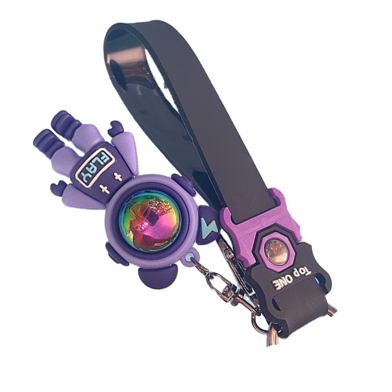 Keychain Compact Cute Cartoon Bear Keychain Keyring Pendant Decoration Car Schoolbag Charm