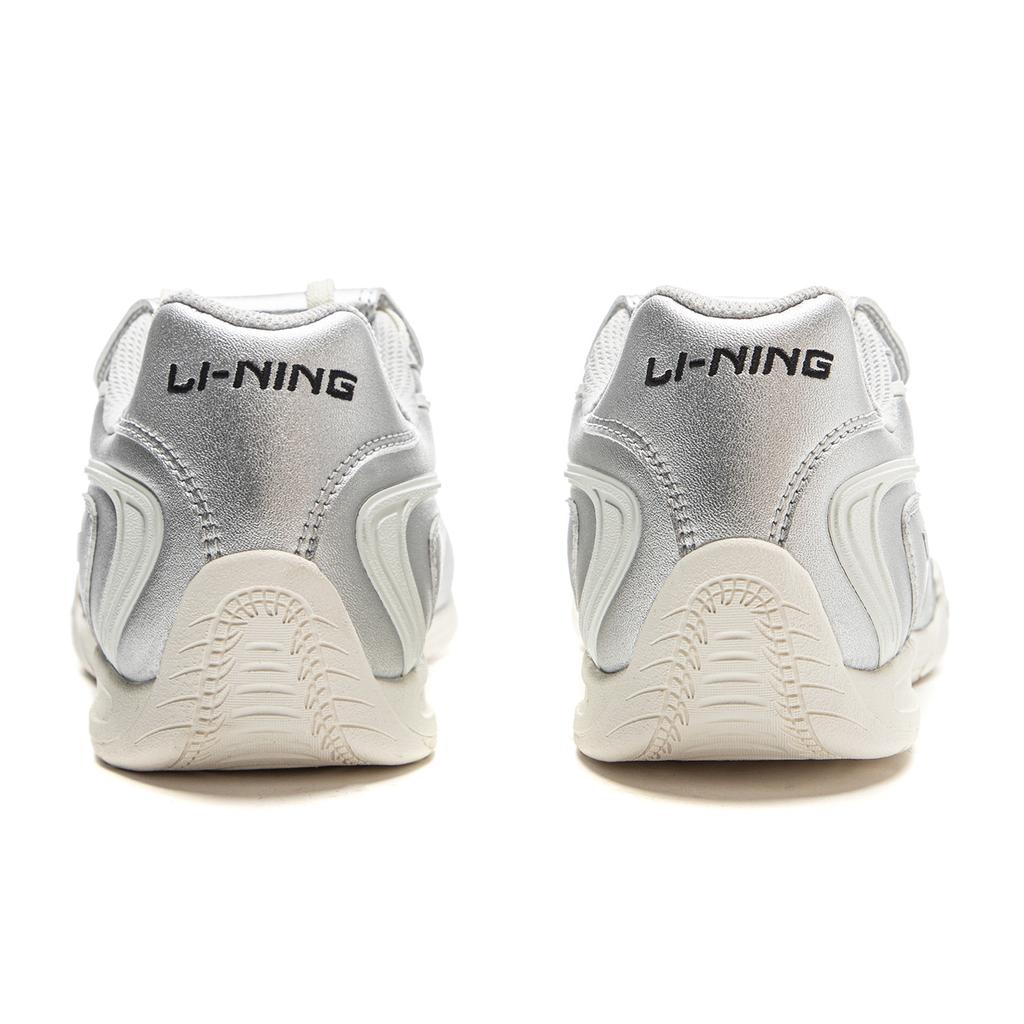 Li Ning Slip Resistant, Abrasion Resistant, Lightweight Low top Casual Shoes Women's Silver AGLV136-5