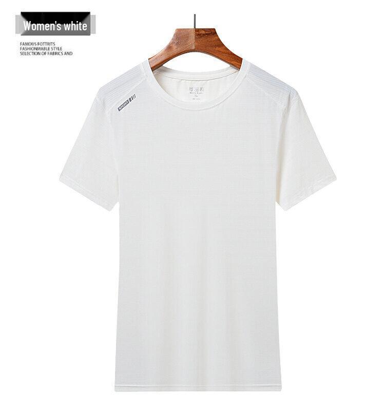 Men's & Women's Ultra-Thin Quick-Dry Ice Silk Short Sleeve Sports T-Shirt - Breathable, Sweat-Absorbent, High Elastic for Outdoor Use