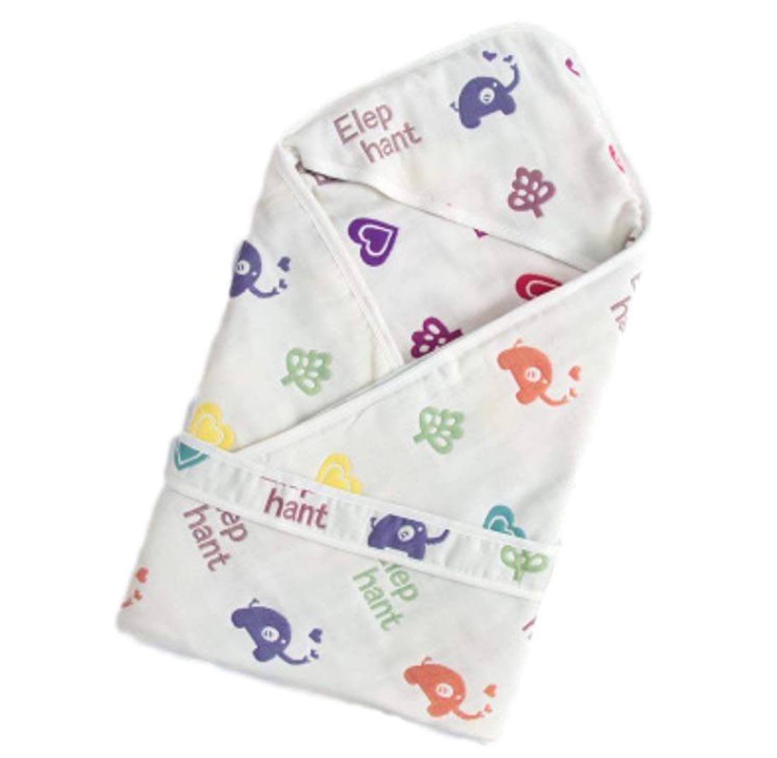 

Пеленка для новорожденного, детское банное полотенце-одеяло, хлопок, 6 слоев марли [BoaSolchi] 100% (Маленький слон)