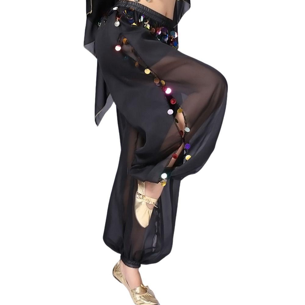 Sequin Belly Dance Pants Tassel Loose Pants Fashion Bloomers  Dance