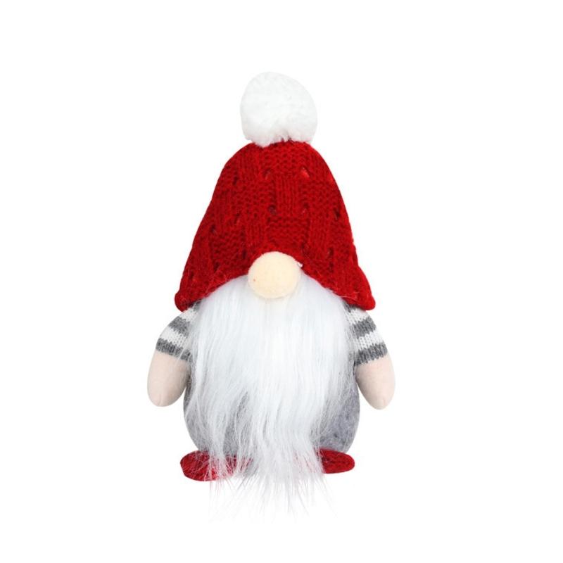 

Christmas Figurines Snowman Ornament Knitted Hat SantaClaussTree Statue Landscape Handicrafts Shop Window HomeDecoration
