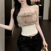 Sexy High Waist Short Style Crop Top Zipper Ba Design Splice Bustier Tank Top Breathable Ort Length Pure Color Casual Wear Women