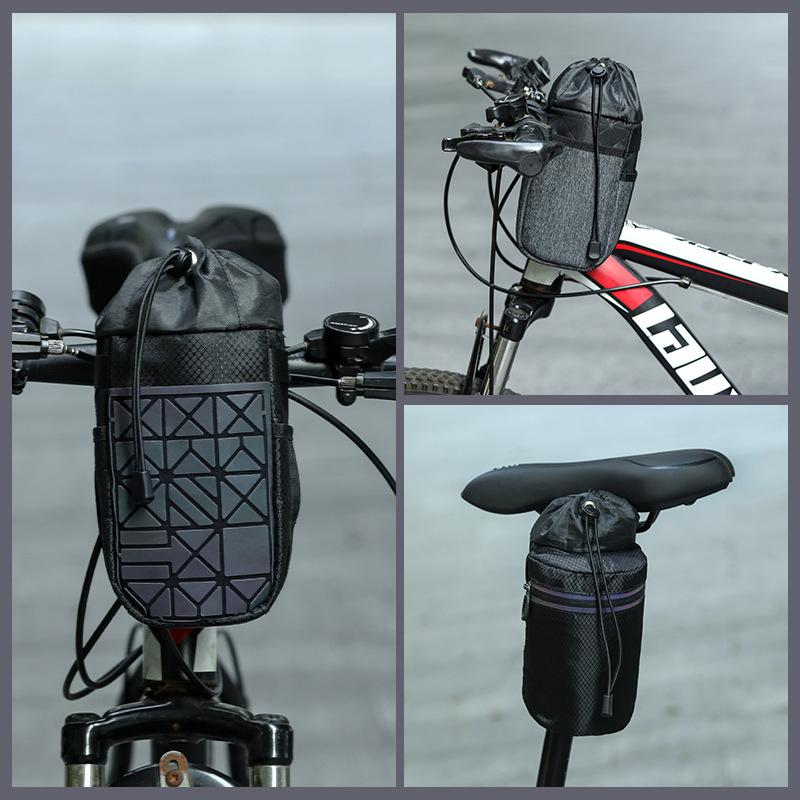 Multifunctional Cycling Water Bottle Bag Mountain Folding Bicycle Handlebar Insulation Water Bottle Bag Mobile Phone Bag Neutral