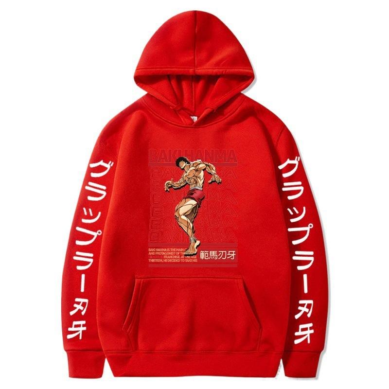 Baki Fanma Edged Teeth, Cartoon Anime Casual Hoodie