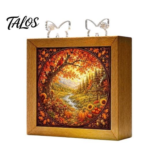 Functional Glowing Home Decor Acrylic Puzzle LED Night Light, 2-In-1 USB Royal Iris Bloom Jigsaw Lamp, DIY Floral Kit Creative Desktop Ambient