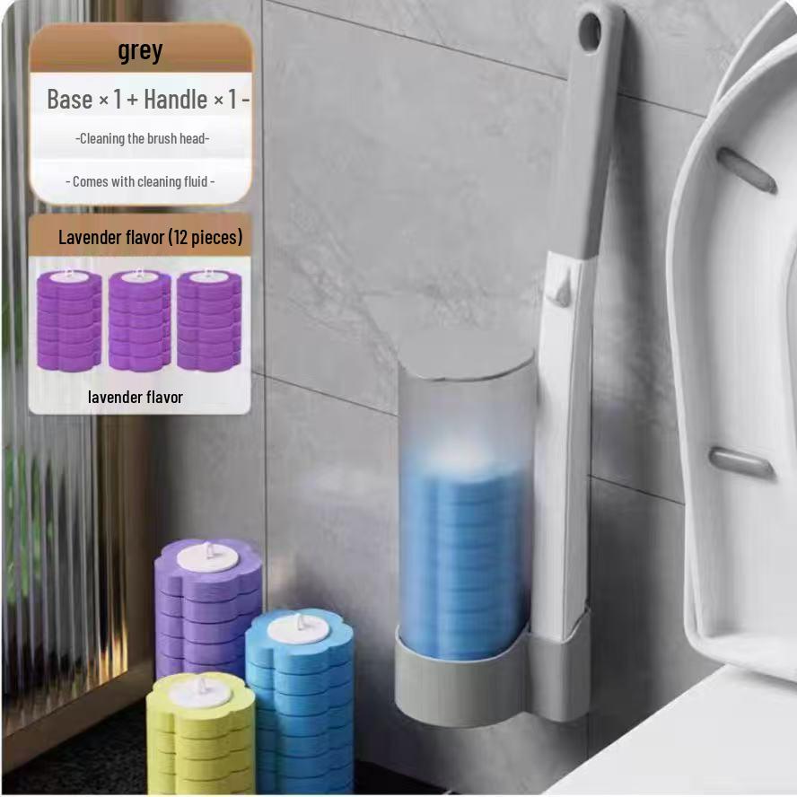 Wall-Mounted Disposable Toilet Brush Heads Set for Complete Bathroom Cleaning