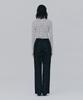 Bedermi Heart Pattern Black Denim Pants