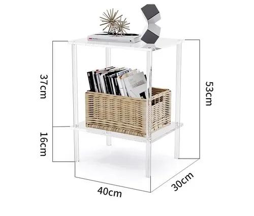 Acrylic Side Table for Living Room Nightstand/Bedside Table for Bedroom Home Decor Display End