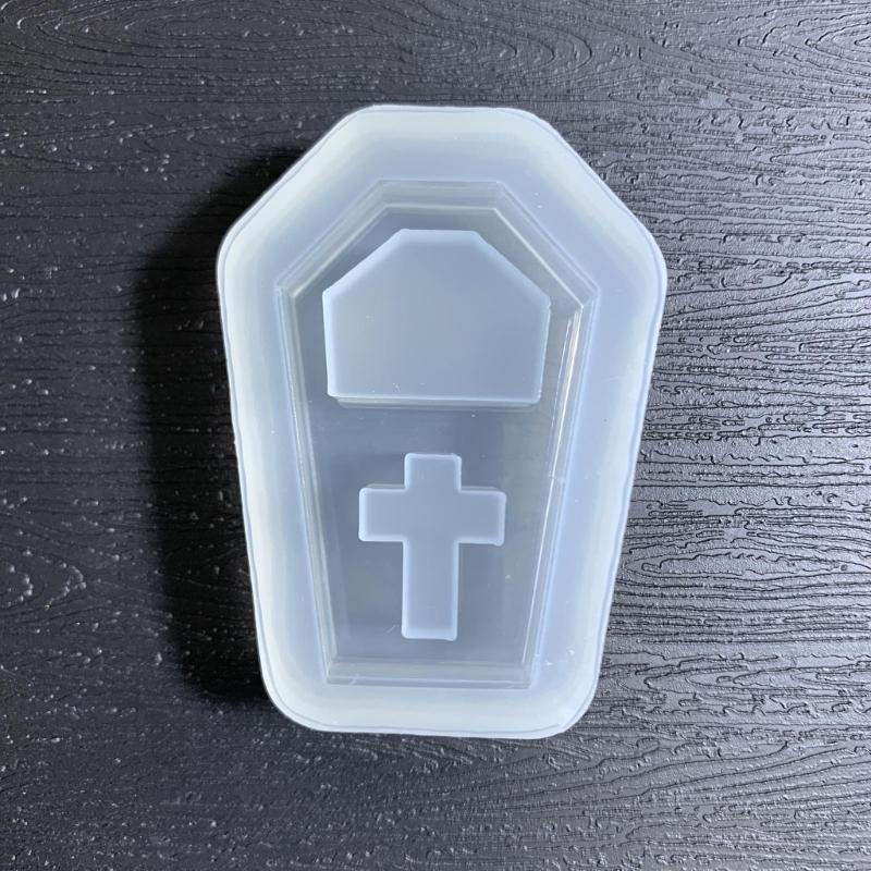 Coffin Resin Mold Crystal Epoxy Silicone Mold Jewelry Ornament Coffin Shape Crafts Making Supplies Handmade