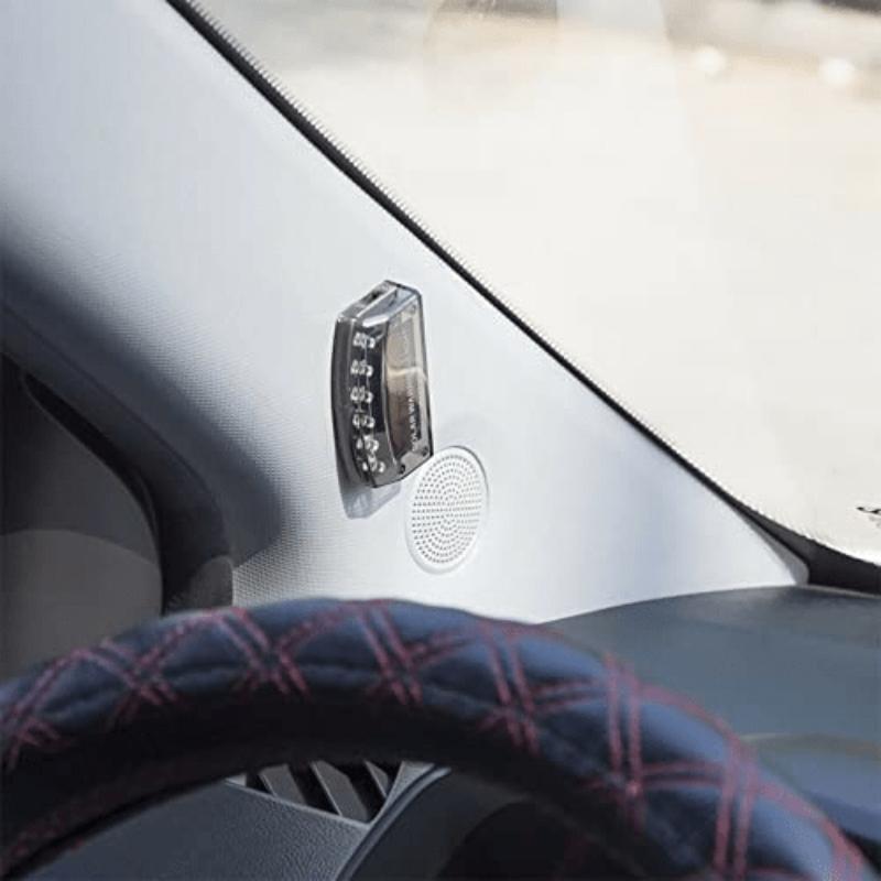 6 LED Car Theft Alarm Warning Light Solar Powered Anti-Theft Flashing Light Blue Car Burglar Alarm Light Strobe Lights Auto Part