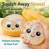 Squishy Dumpling Stress Relief Toy, Slow Rising Sensory Fidget, Soft Texture Glitter Bead, 1 Pack