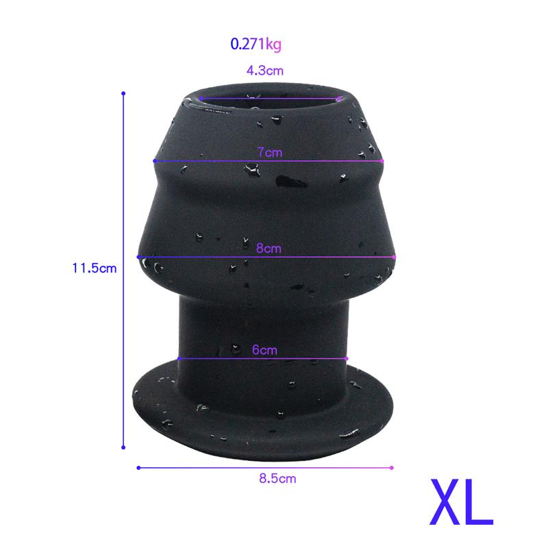 Silicone Hollow Anal Plug With Stopper Speculum Enema Anus Dilator Butt Plug Prostate Massage Bdsm Sex Toys For Woman Men