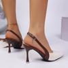 New Arrival White Pointed-Toe Stiletto Sandals Elegant and Sensual Stiletto-Heeled Covered-Toe Shoes for Women