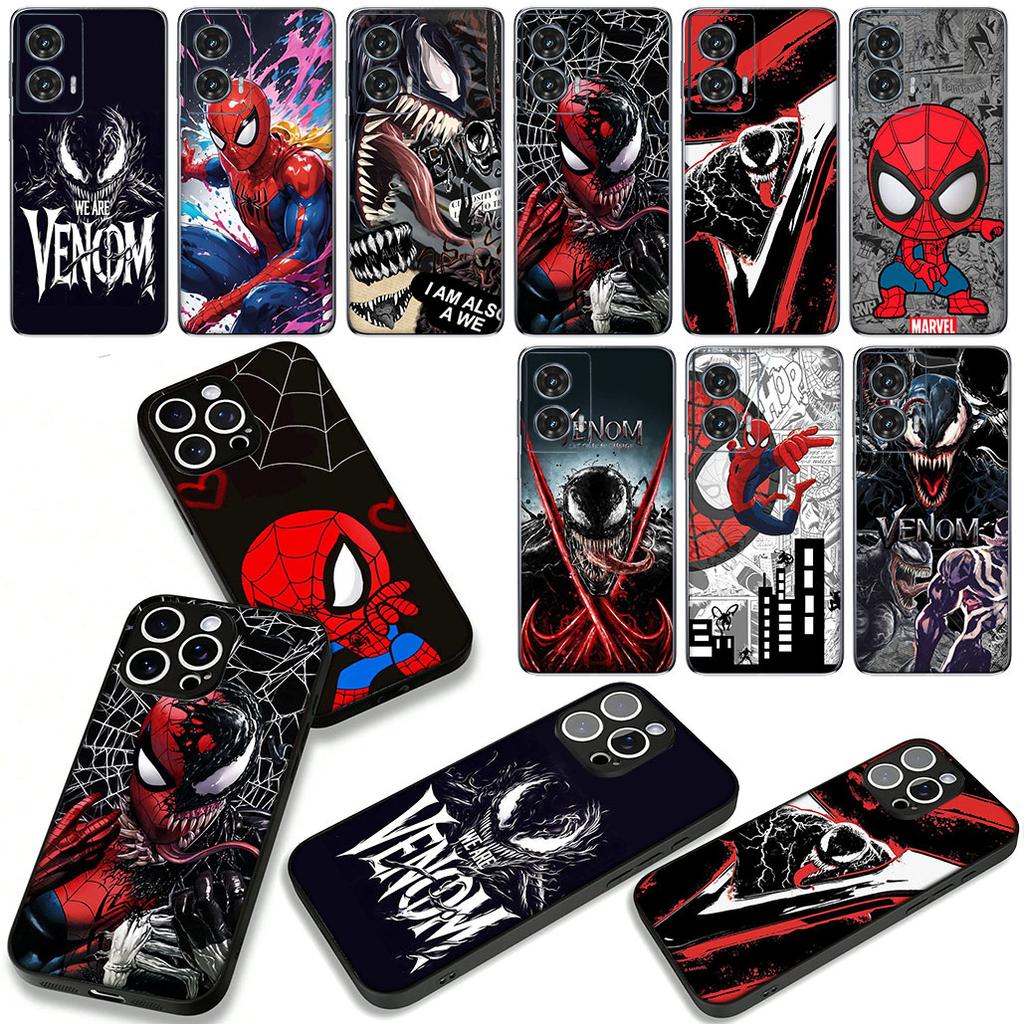 Hülle für Samsung Galaxy S25 S23 S22 S24 FE Ultra Plus A56 A05 A06 A15 A16 A57 S7 Edge Case Spider-Man Marvel Venom Spiderman