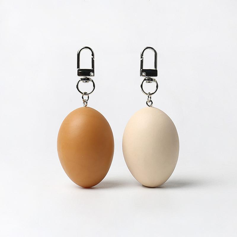 Portachiavi Creativo Cibo Simulato Uovo Sodo Ciondolo Delizioso Accessori Decorativi da Appendere allo Zaino Ciondolo Personalità Regali