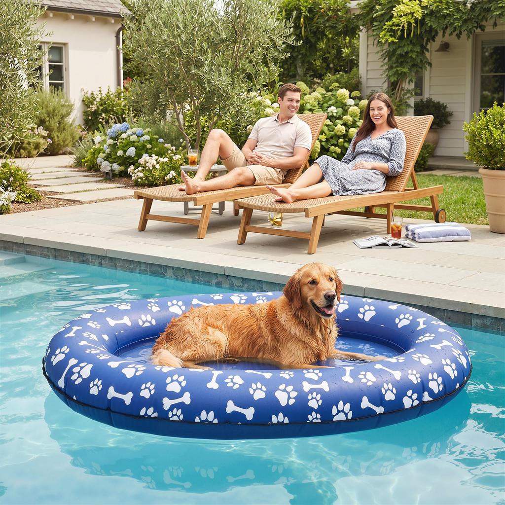 Dog Float 155x104x25 Cm Capacity 40 Kg Inflatable