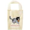 Jubilee Organdy Tote Bag LightBlue 002 Cute Cat 3D Embroidery Lightweight Sheer Sub Bag Eco Bag