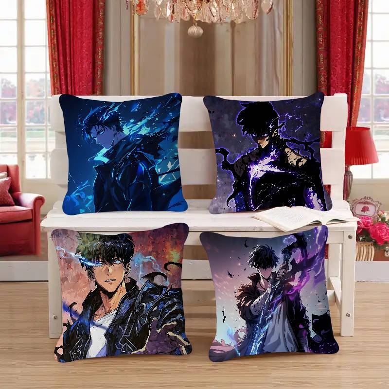 Anime S-Solo-Leveling Cushion Cover Pillow Cover Decor Pillowcase Printed Cushion Case For Couch