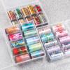 Flower Nail Foils Stripe Pattern Nail Art Stickers Fashion Manicure Decals  Nail Decoration