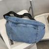 Student's Large Capacity Denim Chest Bag Women's Crossbody Bag Waist Bag