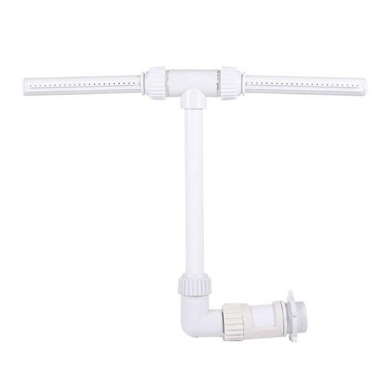

Swimming Pool Fountain Easy Installation T-Shaped Dual Spray Waterfall 360° Rotation Soothing Pool