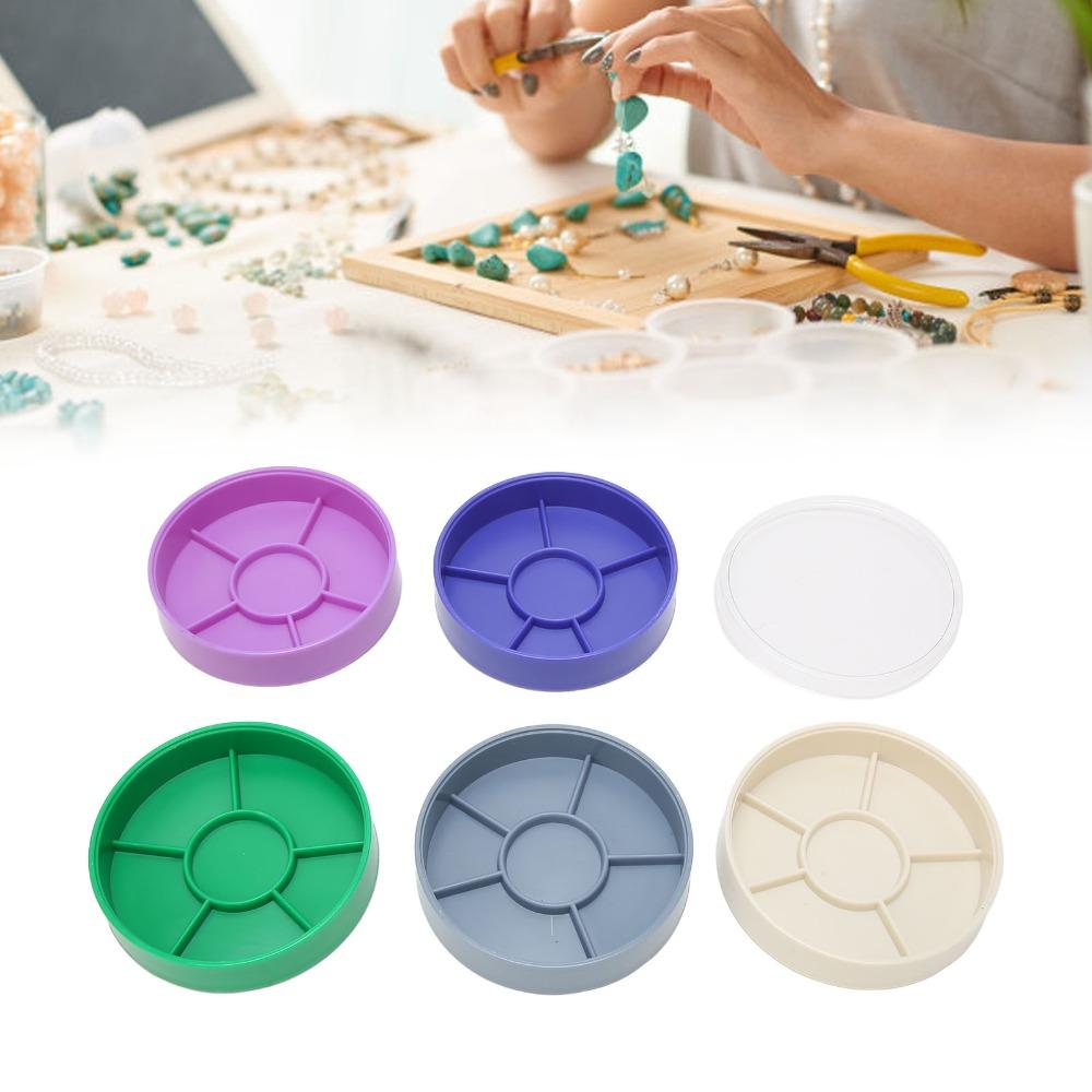 5 Layer Design Watch Parts Storage Box Colorful Compartments Round Shape Watch Tools Storage Box Portable Case Plastic Material