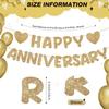 Fulmoon Happy Anniversary Banner Glitter Happy Anniversary Decorations Wedding Party Banner Romantic Decorations No DIY Pre-strung for Wedding Party