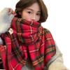 New Year of the Dragon Red Scarf Women's Winter New Plaid Imitation Cashmere Scarf Shawl Student Gift