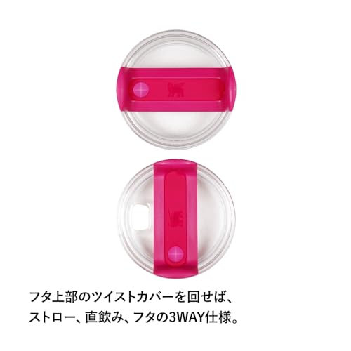 [.co.jp Exclusive] STANLEY H2.0 Vacuum Quencher, 0.88L, Camellia Design, Insulates, Durable, with Lid, Straw, Water Bottle/Tumbler, 1 Liter, Summer, O