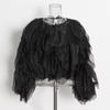 Elegant Ruffle Patchwork Round Neck Top for Women - 2026 Spring/Autumn Collection