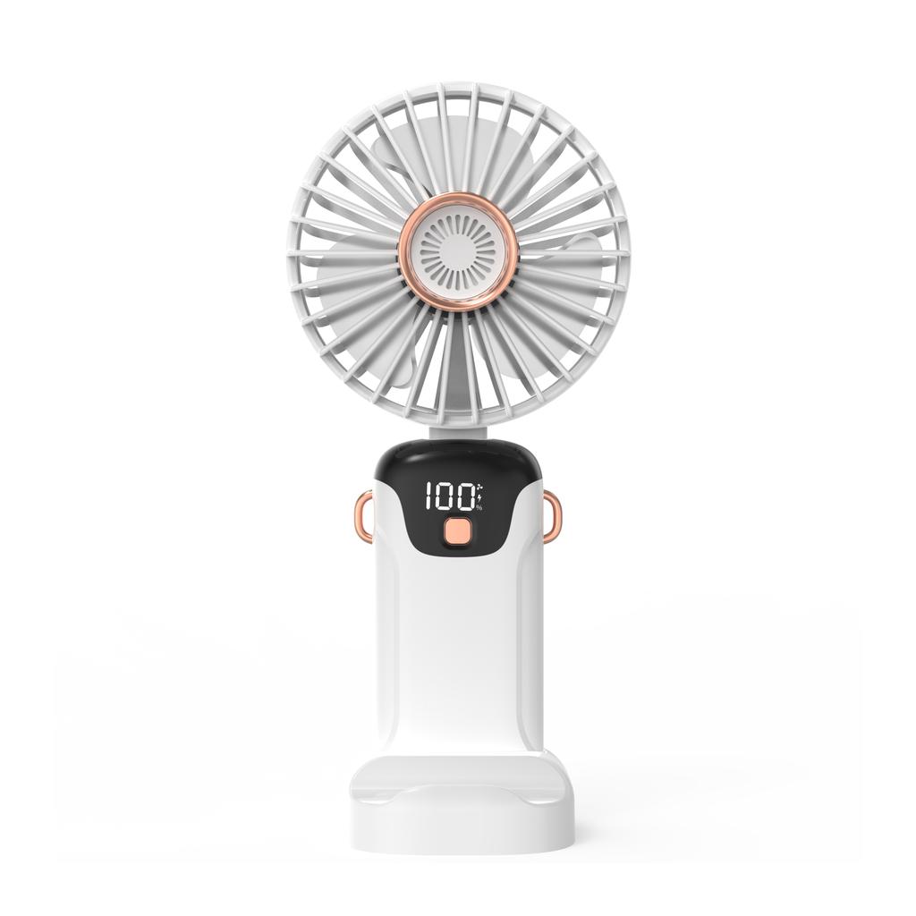 Factory 1200mAh Rechargeable USB Electric Portable Fan Customizable Handheld Folding Wearable Small Fan Hotel Use Low