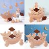 Wooden Space Balance Stacking Game For Kids Educational Toy With Recognitions