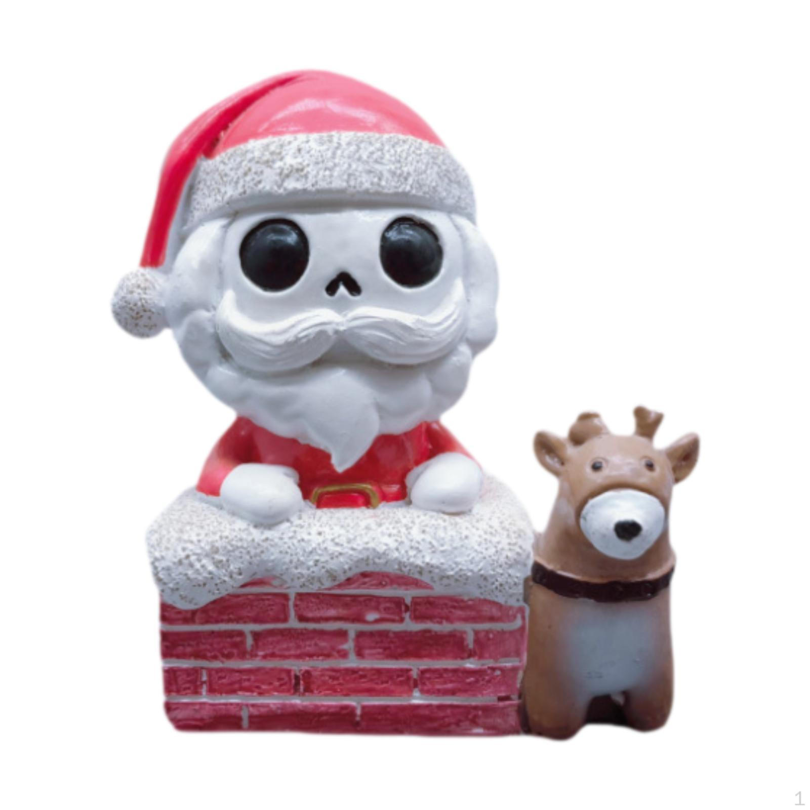 

Christmas Tree Decor Miniature Gnome Display Item Ornament Snowman with Deer