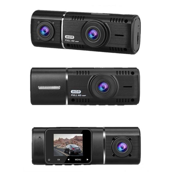 2024 Upgrade Dual Dash Cam FHD 1080P+1080P Front Inside Cabin Car Camera Driving Recorder LCD Display Gravity Sensor Automatic Video Recording