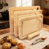 Bamboo Cutting Board Set with Juice Groove for Kitchen and Fruit Chopping